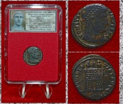 Ancient Roman Empire Coin CONSTANTINE THE GREAT Campgate Thessalonica Mint