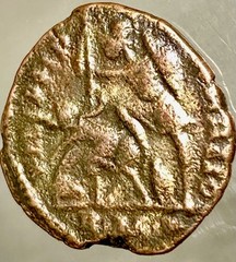 Battle Scene Ancient Roman Coin 348-350 AD Constantius II Genuine