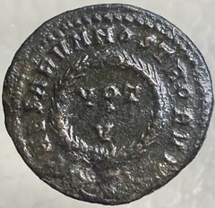 Genuine Ancient Roman Coin 320-324AD Crispus Caesar Wreath Genuine Votive
