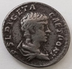Ancient Roman Empress Plautilla Silver Denarius VOTA PVBLICA AD 202-205