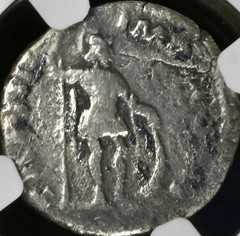 Emperor Lucius Verus Silver Denarius 161-169AD NGC Genuine Roman Coin Scarce