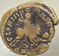 Roman General Magnentius on Horse Spearing Enemy 350AD-352AD Ancient Coin