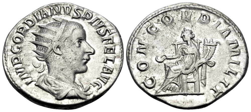 Gordian III, 238-244. Antoninianus (Silver, 21 mm, 4.27 g, 7 h), Rome, 240 AD