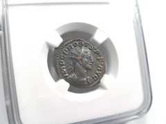 Probus Roman Empire NGC Ch AU Aurelianianus Soldier Spear Shield Branch Come Sav