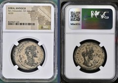 Emperor Severus Alexander and Tyche 222-235AD Ancient Roman Coin NGC Sestertius