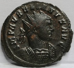 ROME Ancient AE Antoninianus AURELIAN Jupiter Emperor IOVI CON. XF RIC 225 #D27