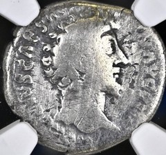 Emperor Marcus Aurelius Silver Denarius 161-180AD NGC Genuine Roman Coin