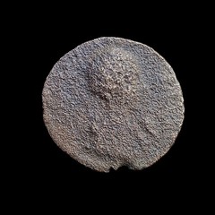 #p508# Rare Roman bronze Diassarion coin of Plautilla from 203-205 AD (Sikyon)