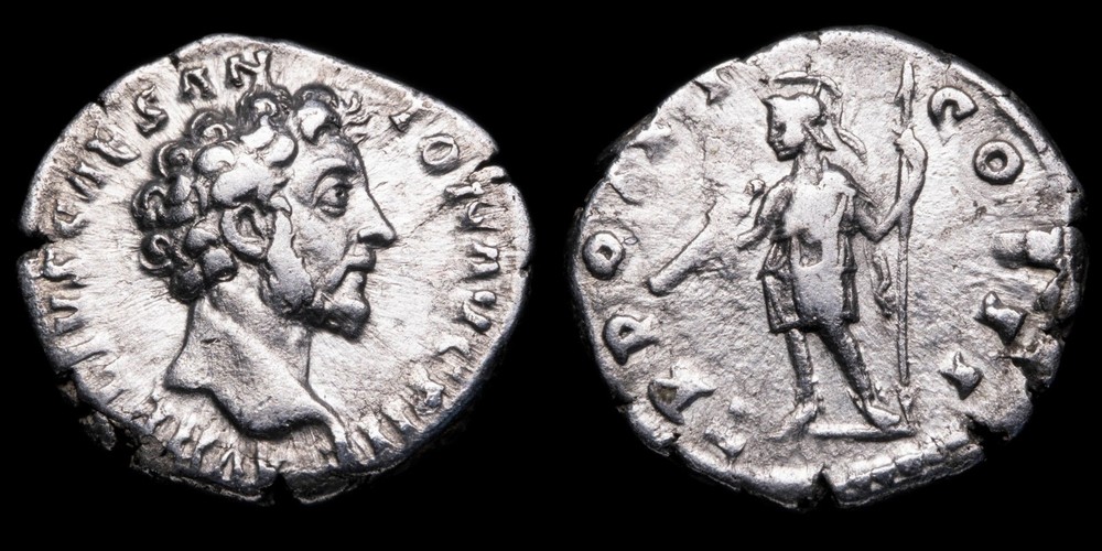 Marcus Aurelius Denarius – TR POT XI COS II – 18 mm / 3,13 gr.