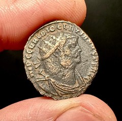 Emperor Diocletian Bronze Antoninianus, Scarce Type Obverse