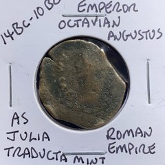 14BC-10BC Ancient Roman Coin Emperor Octavian Augustus Julia Traducta