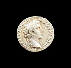 Roman Denarius Augustus Tiberius Quadriga RIC 222 Lugdunum AD 13-14