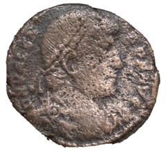 VALENS ROMAN COIN – F CONDITION -AE 18mm 2.2 GRAMS