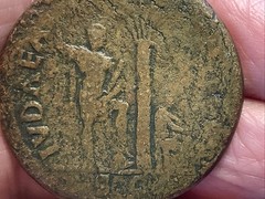 JUDAEA CAPTA – SESTERTIUS, Vespasian. 69-79 Sestertius, Judaea Mourning VA-71