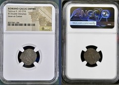 Caesar Tetricus II 274AD NGC Genuine Certified Ancient Roman Empire Dbl Denarius