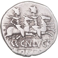 [#1170798] Coin, Lucretia, Denarius, 136 BC, Rome, VF(30-35), Silver, Crawford:2
