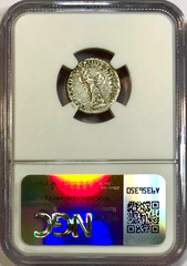 81-96 AD Domitian Ancient Roman Silver Denarius Coin Rome NGC VF Very Fine