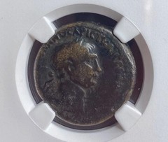 Beautiful Ancient Roman Coin Emperor Trajan 98-117AD Tyche Reverse NGC Certified