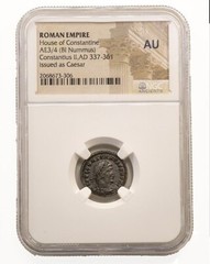 NGC ( AU ) Roman AE of Constantius II (AD 337-361) NGC Almost Uncirculated Coin