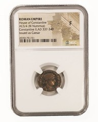 NGC ( F ) Roman AE of Constantine II (AD 316-340) NGC Ancients Certified FINE