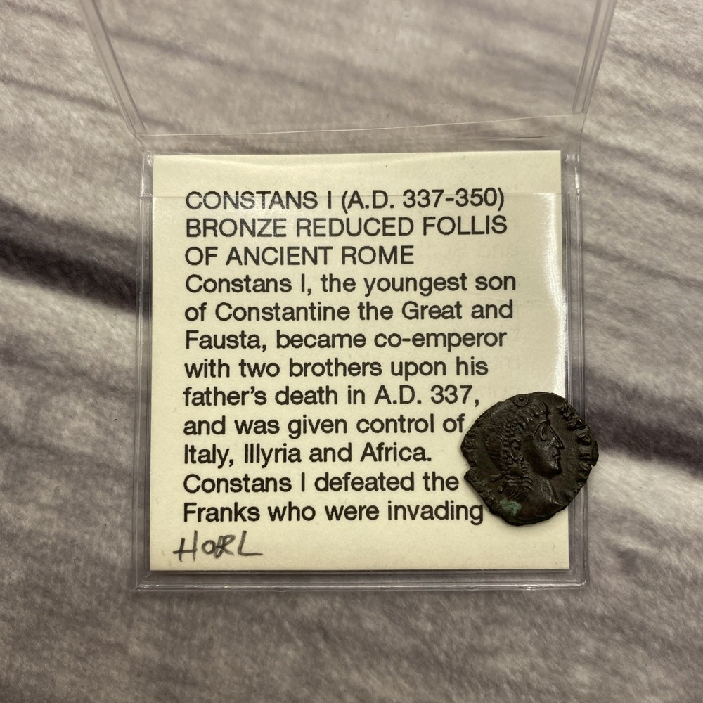 Ancient Rome AE Bronze Reduced Follis Coin – Constans I 337-350 AD