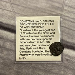 Ancient Rome AE Bronze Reduced Follis Coin – Constans I 337-350 AD