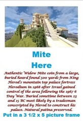 ORIGINAL Desert Patina Big Widows Mite Herods Hoard Holy Land Artifact COA A147