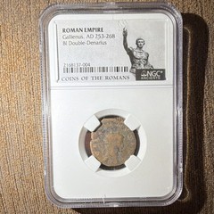 💥Roman Empire Gallienus Double-Denarius NGC Certified AD 253-268 💥