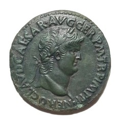 Roman Empire. Emp Nero.Very scarce,AU grade sestertius. Lot 160