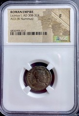 2 Enemy Captives Roman Coin Emperor Licinius 308AD-324AD Genuine NGC Ancient