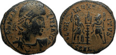 Constantius II AE4 | Rv. Soldiers & Standards | Antioch Mint | 15mm HIGH GRADE