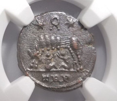 She-Wolf Twins Constantinian NGC AU Roman Empire Nummus Child Remus Romulus Roma