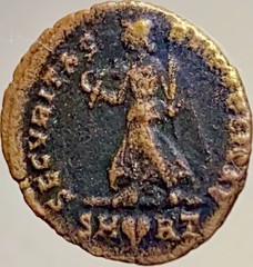 Ancient Roman Coin 364-378 AD Emperor Valens Authentic Securitas Rep One Victory