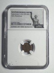 Valentinian II,AD 375-392 WESTERN ROMAN EMPIRE AE4 (Nummus) NGC