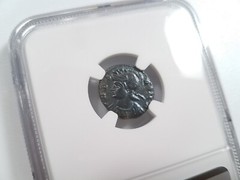 She-Wolf Twins Constantine I NGC AU Roman Empire Nummus Child Remus Romulus Roma
