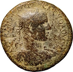 Volusian AE25 Neapolis Judaea Mount Gerizim Temple & Eagle RPC IX 2160 VF