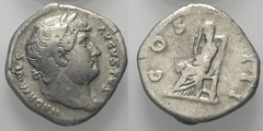 Roman Silver Denarius – Rome 126-127 AD – Hadrian – Pudicitia