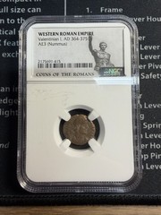 Western Roman Empire Valentinian I AD 364-375 AE3 (Nummus) NGC Ancients