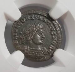 Constantius II Roman Empire BI Nummus AE3/4 NGC XF Ancient Epfig Hoard Pedigree