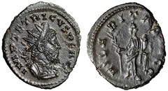 Tetricus I Antoninianus “Hilaritas, Palm Frond” Extremely Fine
