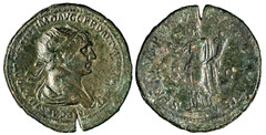 Roman Imperial. Trajan (AD 98-117) AE Dupondius, 12.93 g, 28 mm. RIC 635
