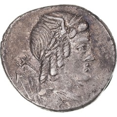[#345736] Coin, Servilia, Denarius, 85 BC, Rome, EF(40-45), Silver, Sear:268
