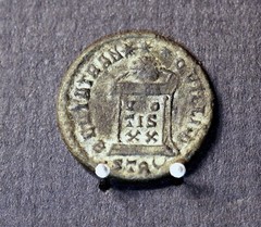 323 AD Roman Imperial Crispus, as Caesar, AE Follis; Trier Mint; Approx. Ch VG