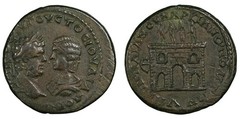 MOESIA, Marcianopolis. 198-217 AD. Æ Pentassarion, Triumphal Arch, Ex. Vermeule.