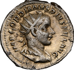 238-244 AD Roman Empire double denarius – NGC XF – Gordian III