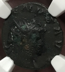 253-268 Roman Empire Gallienus BI Double-Denarius Pax Standing – NGC VF