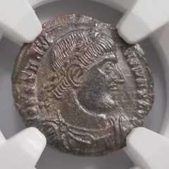 Constantine I Roman Empire Nummus AE3/4 NGC Ch AU Ancient Epfig Hoard Pedigree