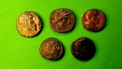 My 5 best ancient greek coins all bronze Zeus Philip II Artemis and more