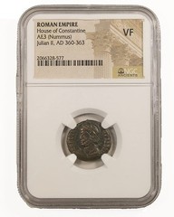 Bronze Ae Coin of Julian II (As Augustus) 361-363 AD Roman NGC VF Certified