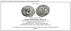 CARACALLA 201AD Silver Authentic Ancient Roman Coin Trophy Tropaion Rare i58001